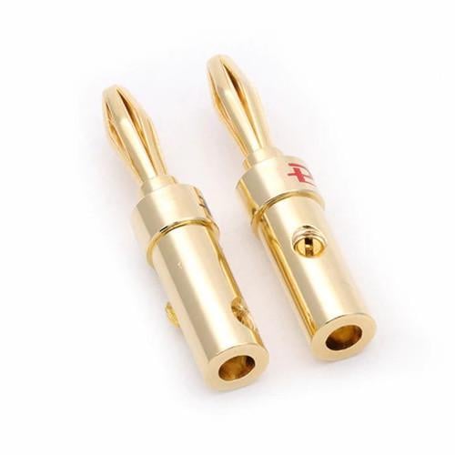 Штекеры-коннекторы SUNROZ R Connector Banana Plug Slim 2 шт. Gold (A48521)