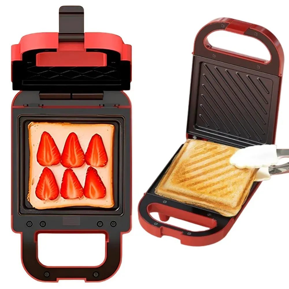 Бутербродница Breakfast machine со сменными панелями 600 Вт (25331676) - фото 2