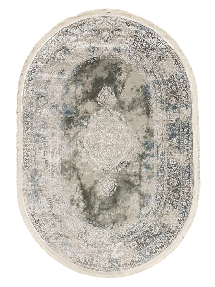 Ковер Motto Tt00B 3х4 м Grey/Light Blue (5084-41)