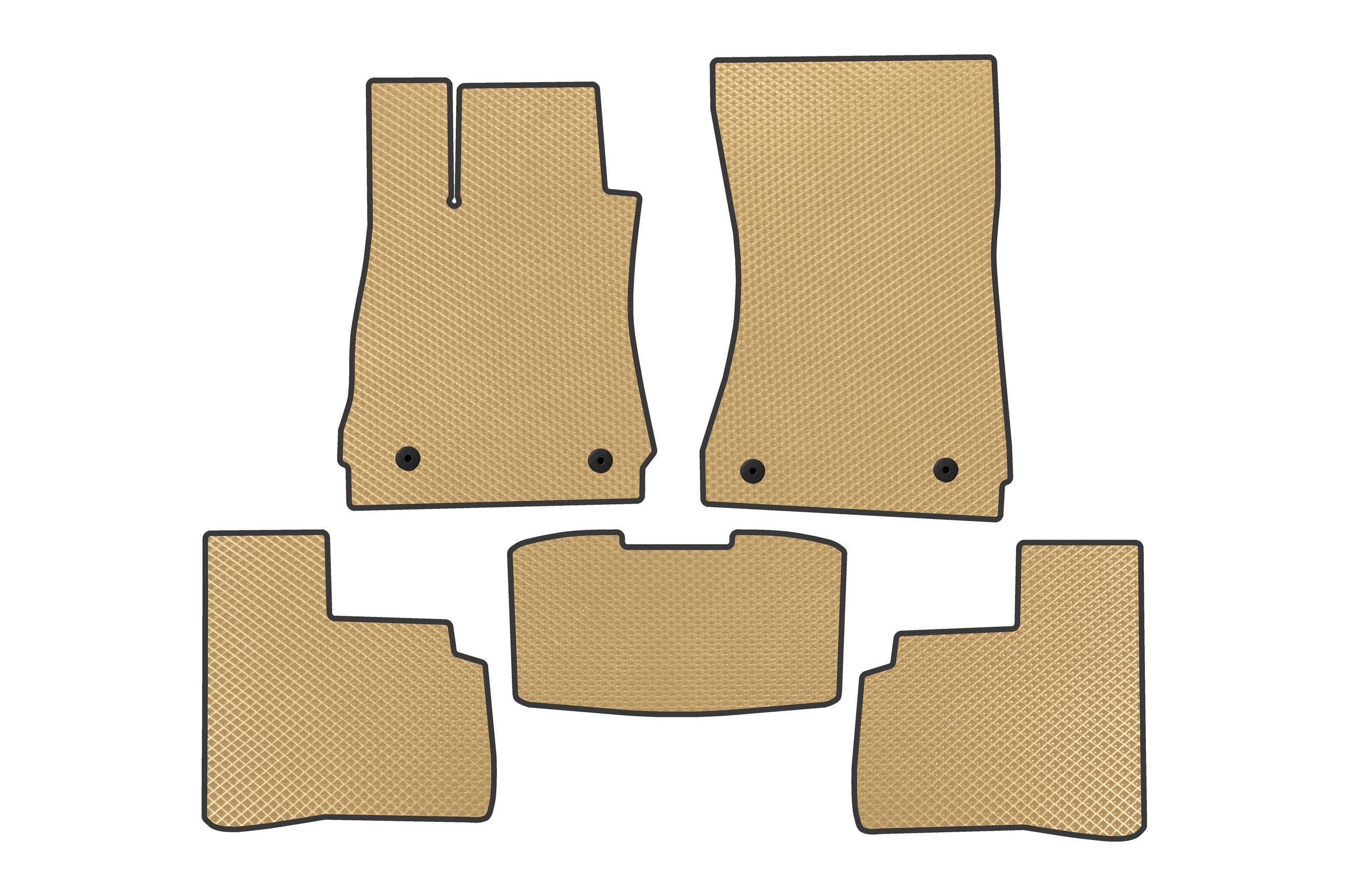 Коврики в автомобиль EVA Digital Designs Long для Mercedes S-сlass W221 2005-2013 гг. этилвинилацетат Бежевый.