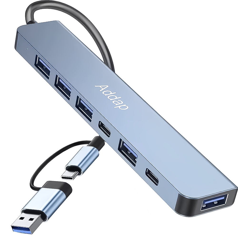 Хаб USB Type-C для ноутбука Addap MH-15D 7в1 USB 3.0/USB 2.0/SD/MicroSD+ - фото 3