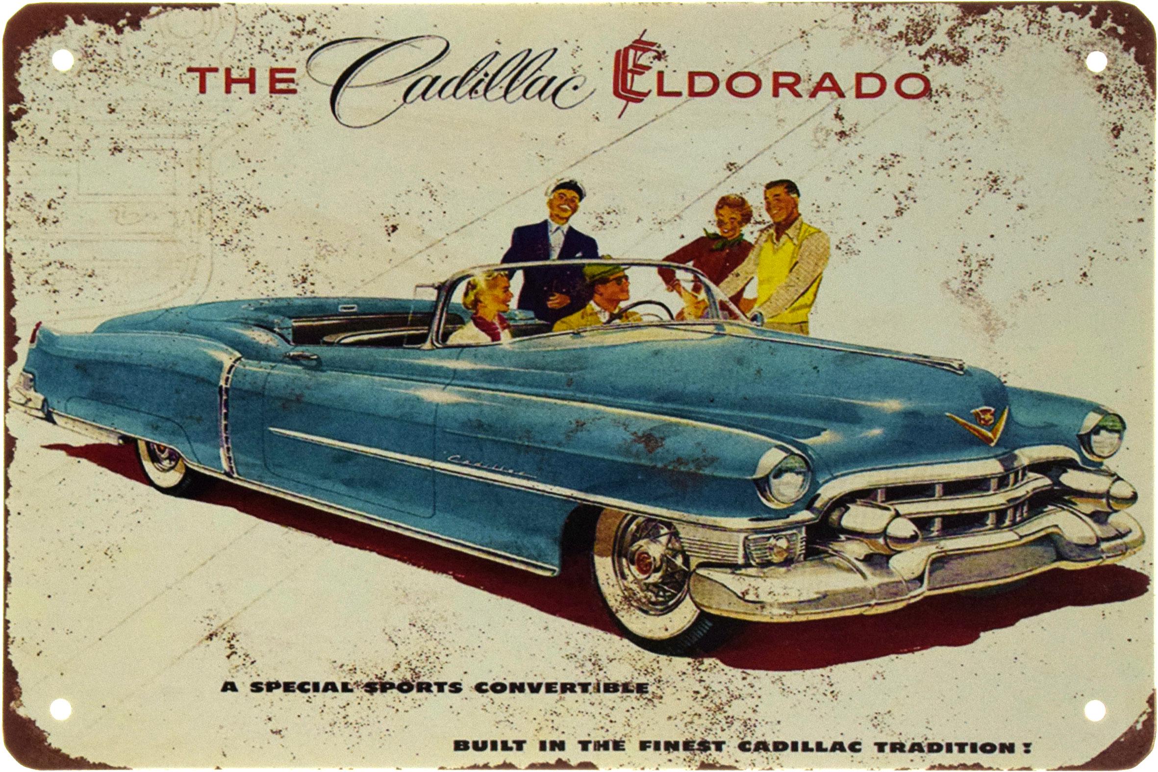 Металлическая табличка Cadillac Eldorado 20x30 см