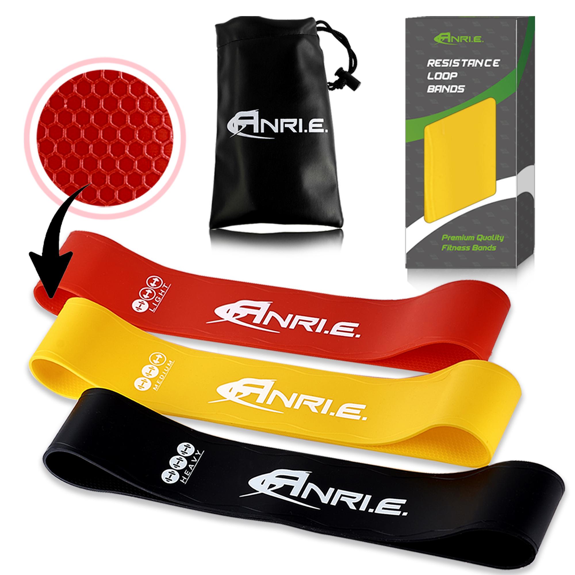 Гумки для фітнесу професійні неслизькі ANRI.E. RBS-02 3 шт. Жовтий/Чорний/Червоний - фото 5 Гумки для фітнесу професійні неслизькі ANRI.E. RBS-02 3 шт. Жовтий/Чорний/Червоний - фото 5