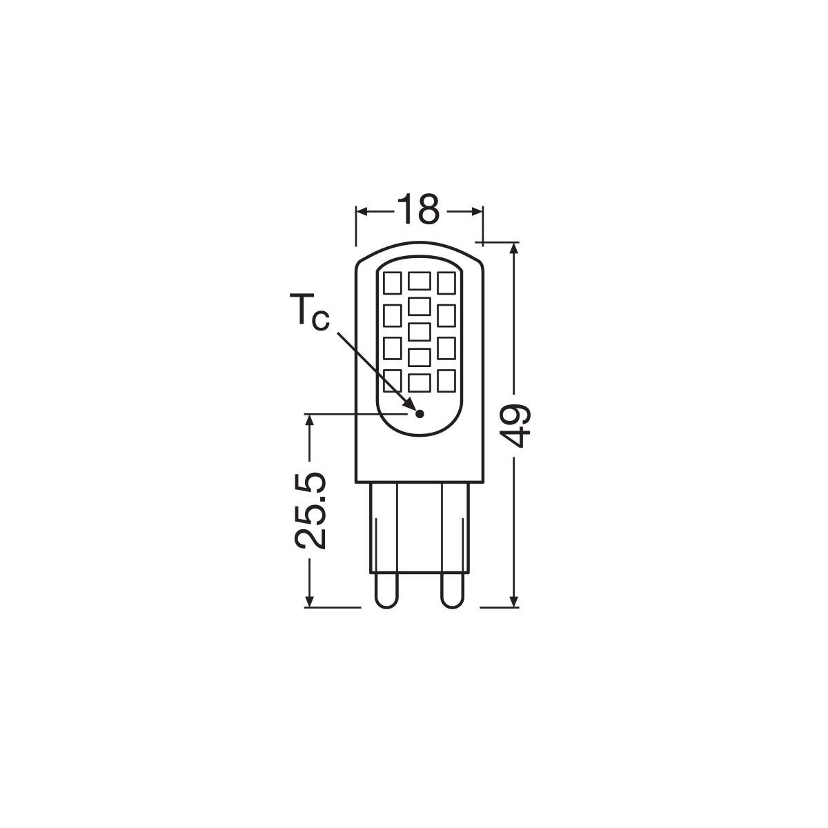 Лампа світлодіодна Osram PIN 40 3,8W 230 V 470 lm 300° 4000K G9 (4058075432420) - фото 3