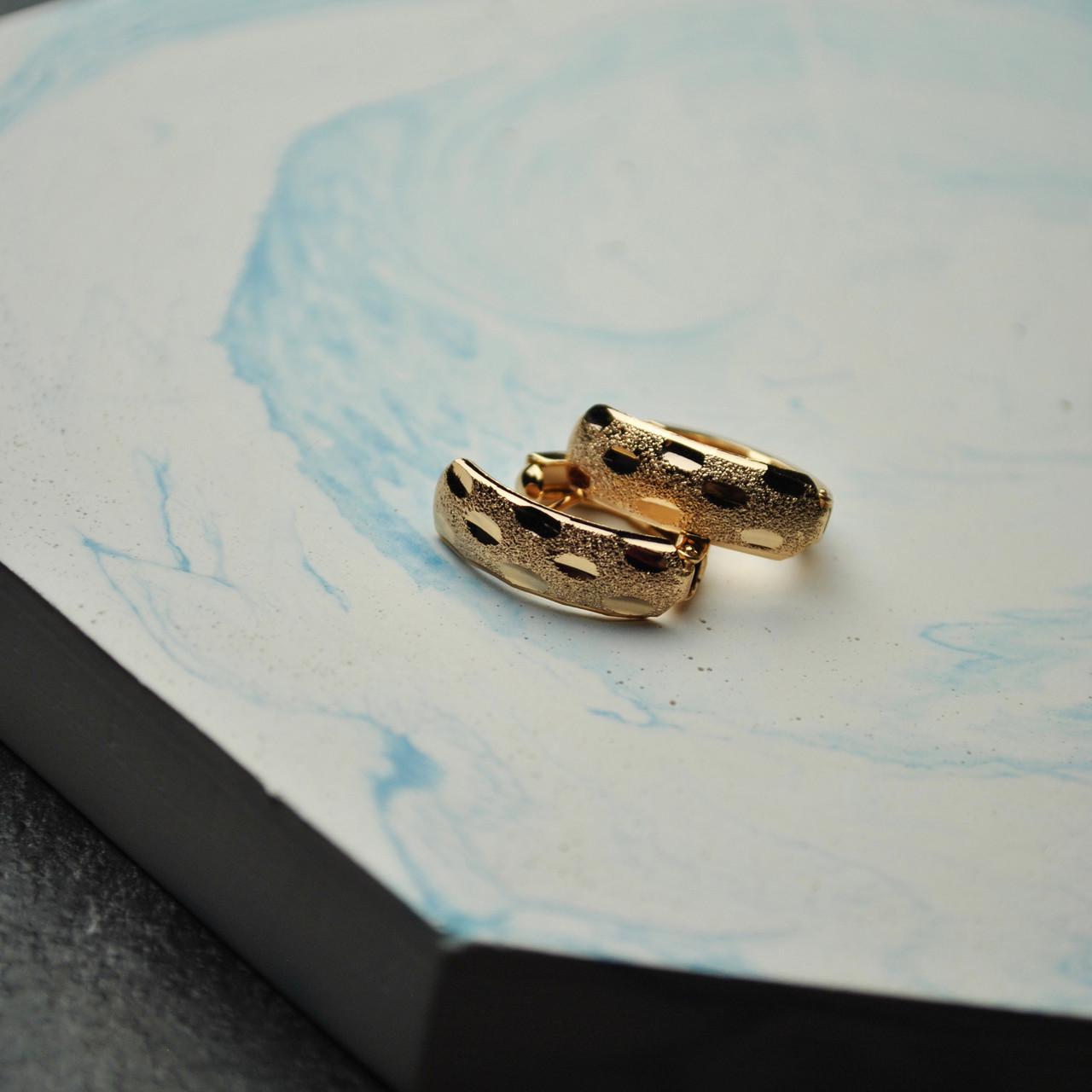 Серьги прямые медицинская сталь позолота (x161)