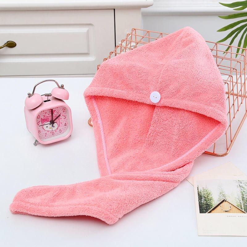 Полотенце-тюрбан HairTowel для сушки волос из микрофибры с пуговицей 64х24 см Розовый (200) - фото 6 Полотенце-тюрбан HairTowel для сушки волос из микрофибры с пуговицей 64х24 см Розовый (200) - фото 6