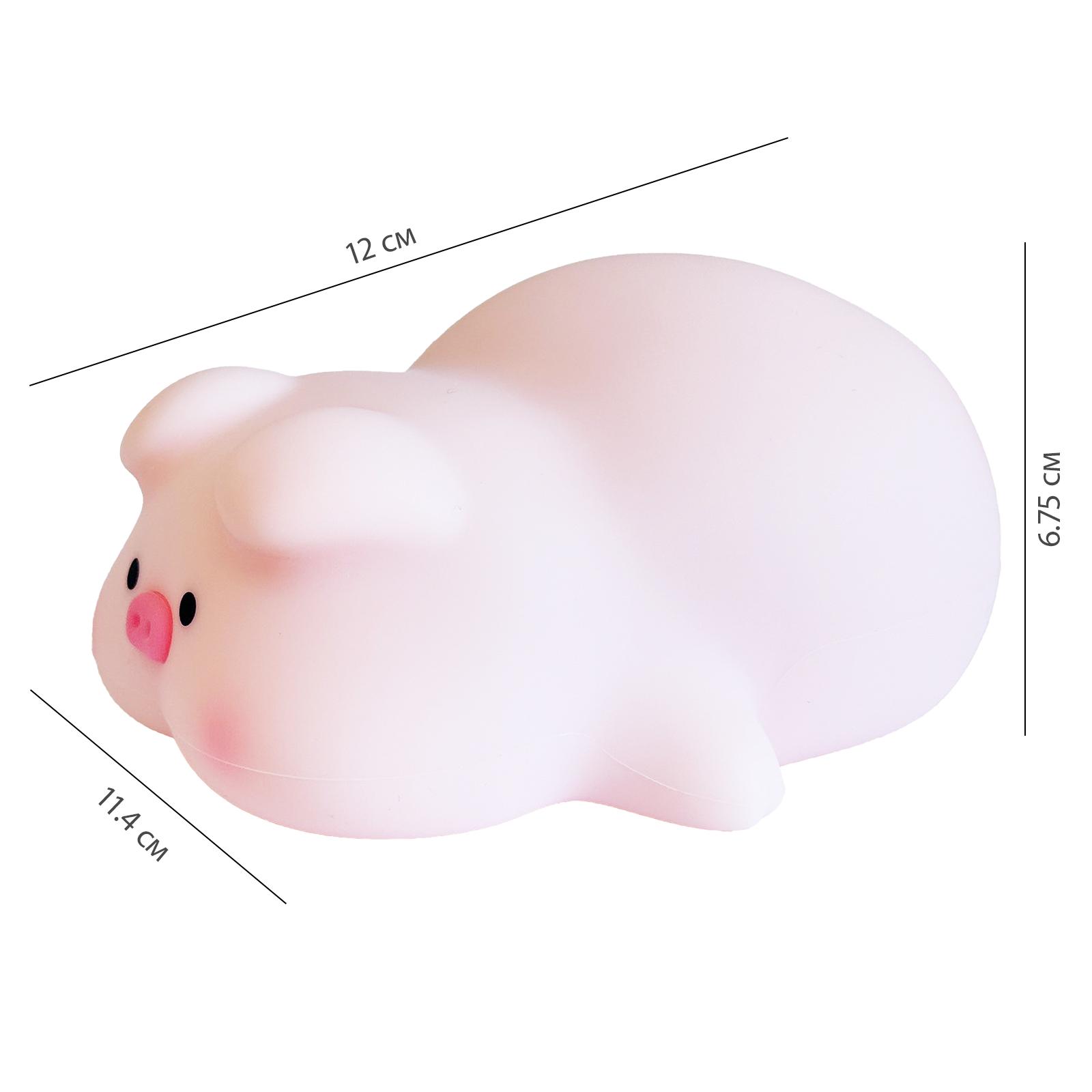 Ночник Поросенок силиконовый с регулировкой яркости таймером аккумулятором с USB зарядкой (25149401) - фото 10 Ночник Поросенок силиконовый с регулировкой яркости таймером аккумулятором с USB зарядкой (25149401) - фото 10