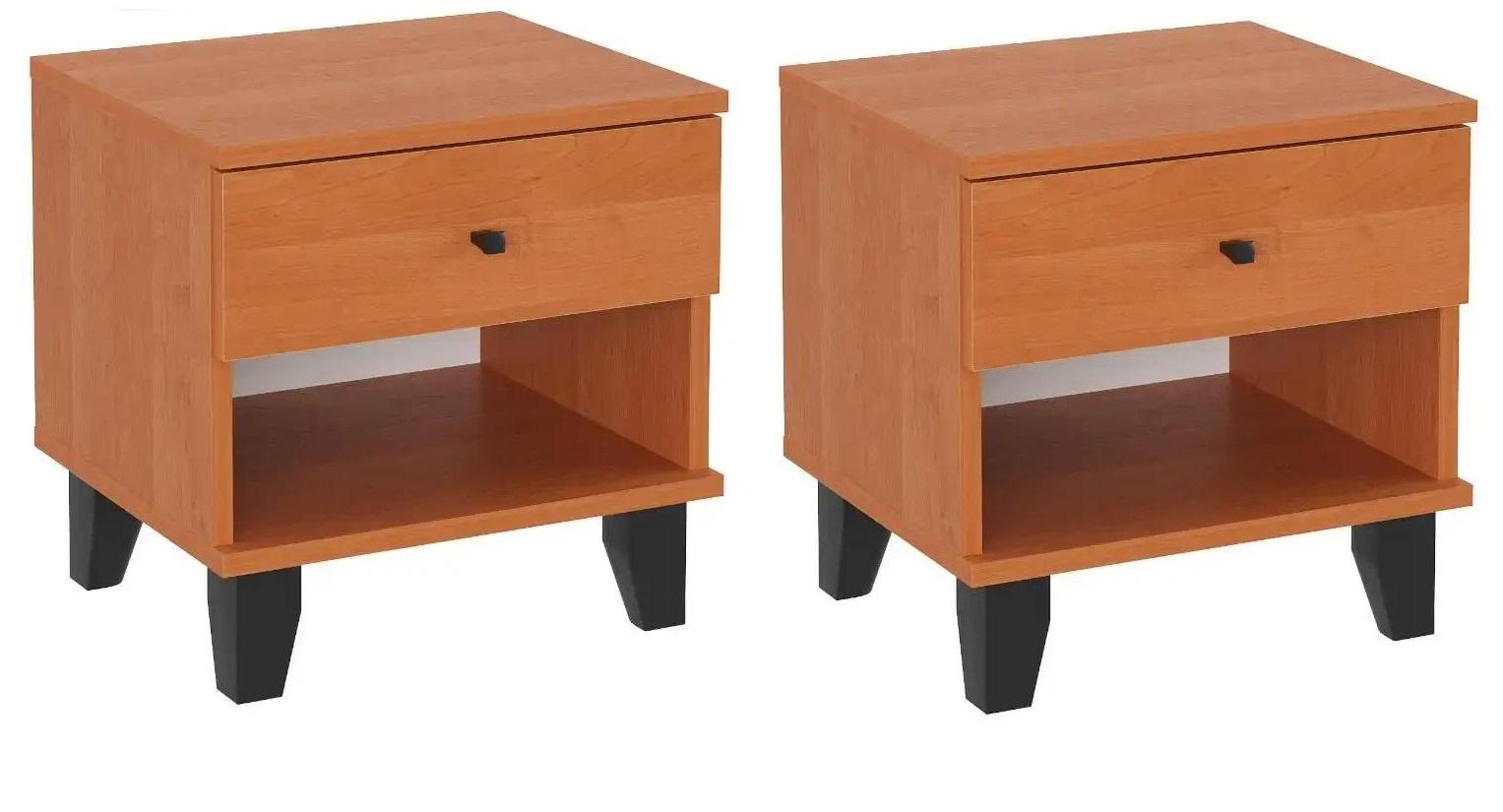 Тумба приліжкова комплект 2 шт. Компаніт ПКТ-10 Вільха (26654112) - фото 1 Тумба приліжкова комплект 2 шт. Компаніт ПКТ-10 Вільха (26654112) - фото 1