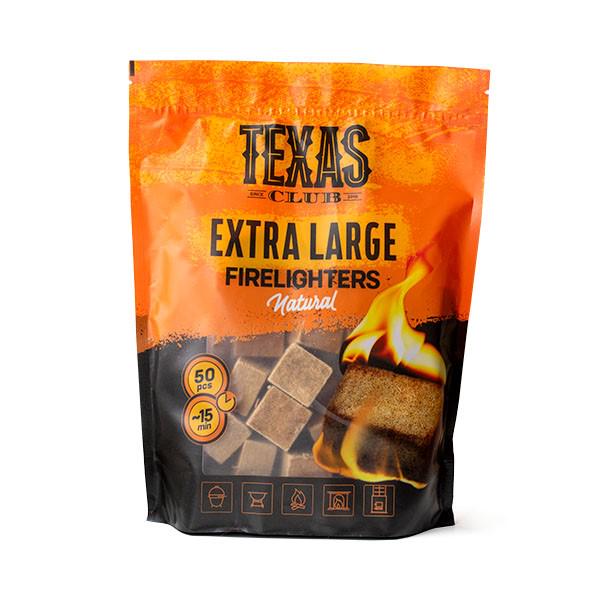 Разжигатели огня экологичные Texas Club Fire-Extra XXL 50 шт. (721) - фото 1