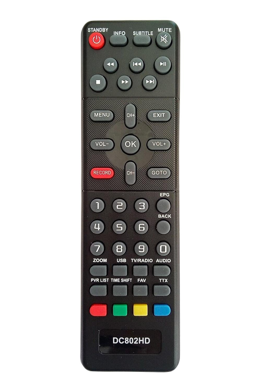 Пульт для DVB-T2 тюнера D-Color DC802HD (2171)