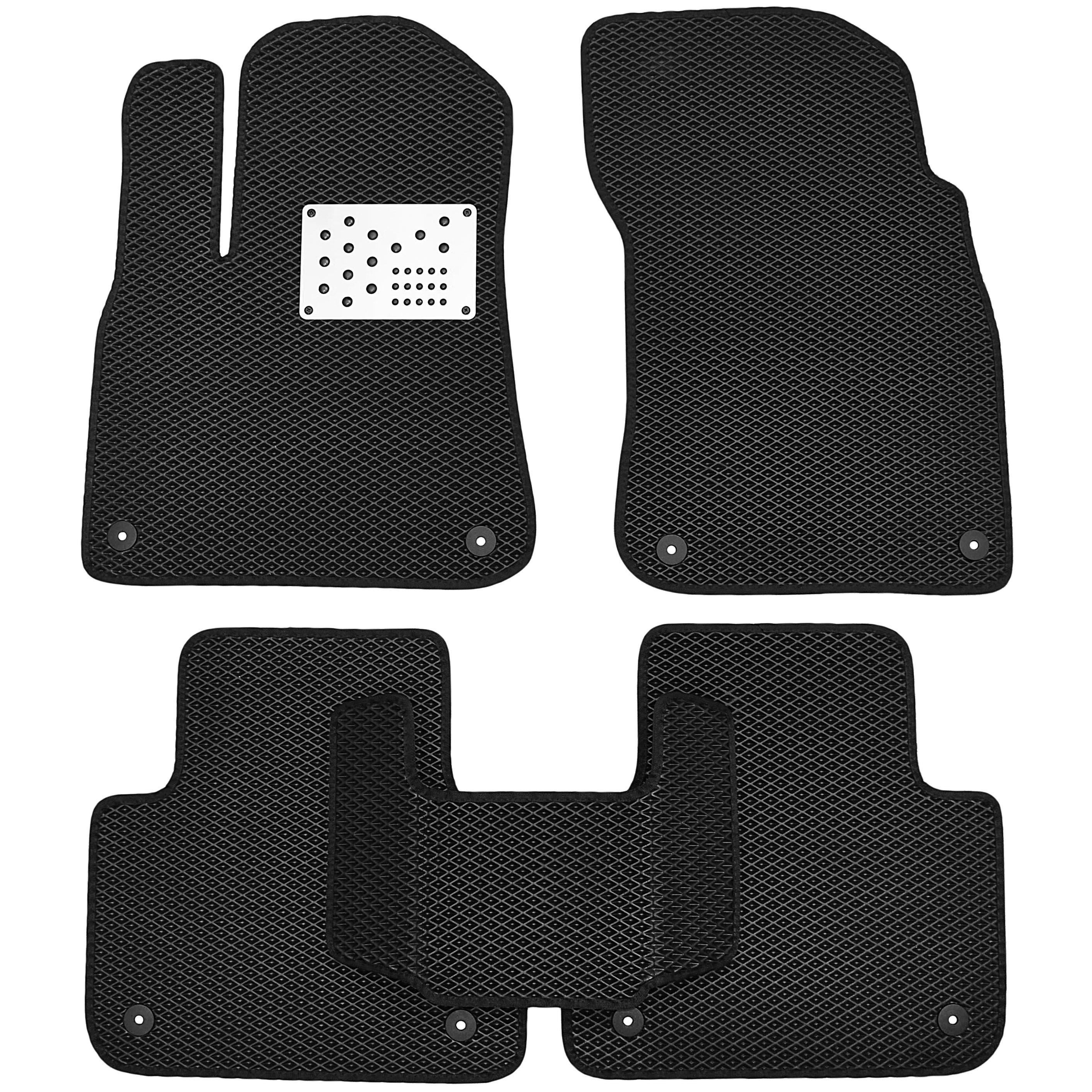 Коврики Kinetic в салон для Porsche Cayenne 2017 EVA Черный