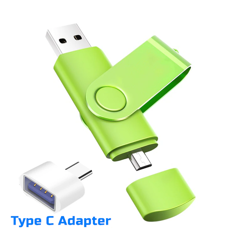 Флеш-память Jaster Plain 128Gb OTG Micro USB Flash Drive с переходником Type-c (1904202677) - фото 2