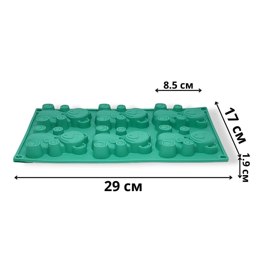 Форма силиконовая Profsil Мишки Барни 6в1 Мятный (201460-мят) - фото 6