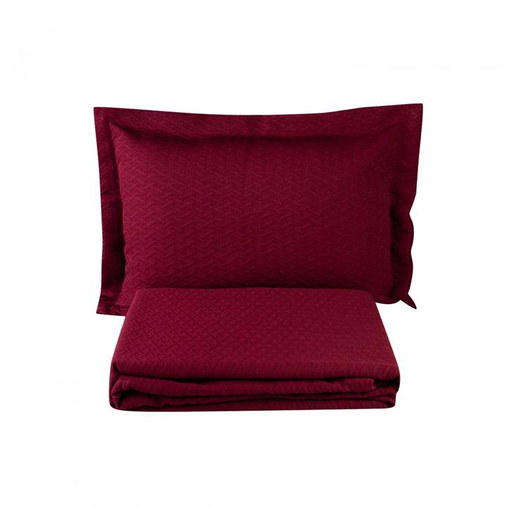Покривало з наволочками Karaca Home-Charm bold 160х240 см євро Бордовий (63047) - фото 3 Покривало з наволочками Karaca Home-Charm bold 160х240 см євро Бордовий (63047) - фото 3