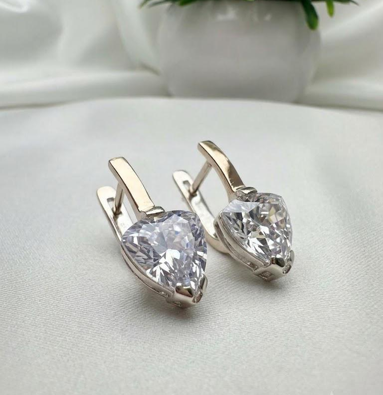 Серьги Элвис серебро 925 с золотыми напайками и цирконами (2974403589) Серьги Элвис серебро 925 с золотыми напайками и цирконами (2974403589)