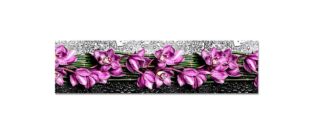 Наклейка виниловая на кухню Zatarga Фиолетовые Орхидеи 650х2500 мм (1267839471)