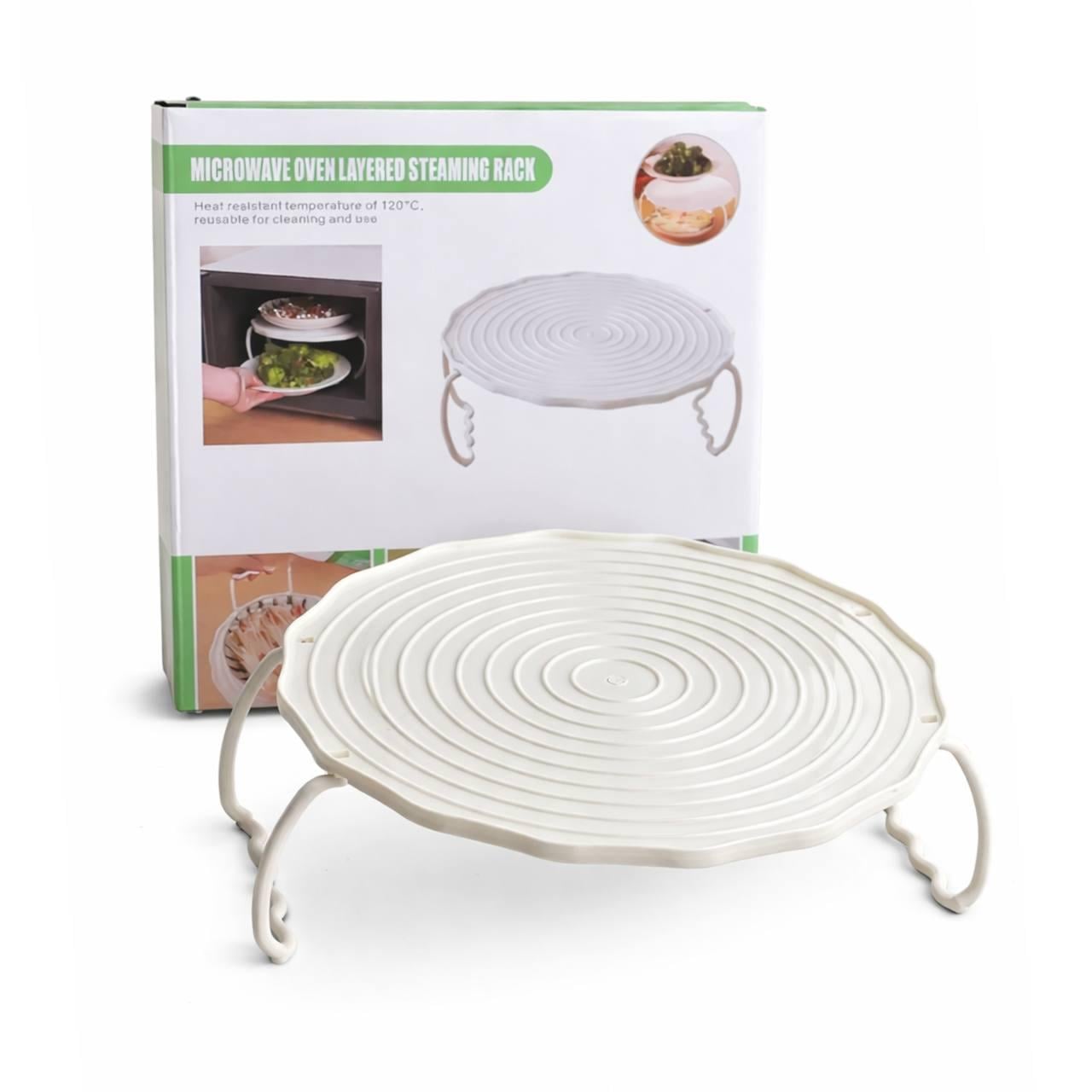 Подставка-поднос для разогрева в микроволновой печи пластиковая Белый (4c213860)