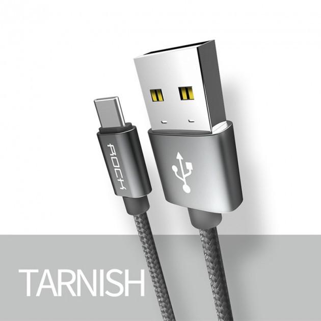 Кабель Rock USB - Type C 2 м Tarnish (3A QC3.0)