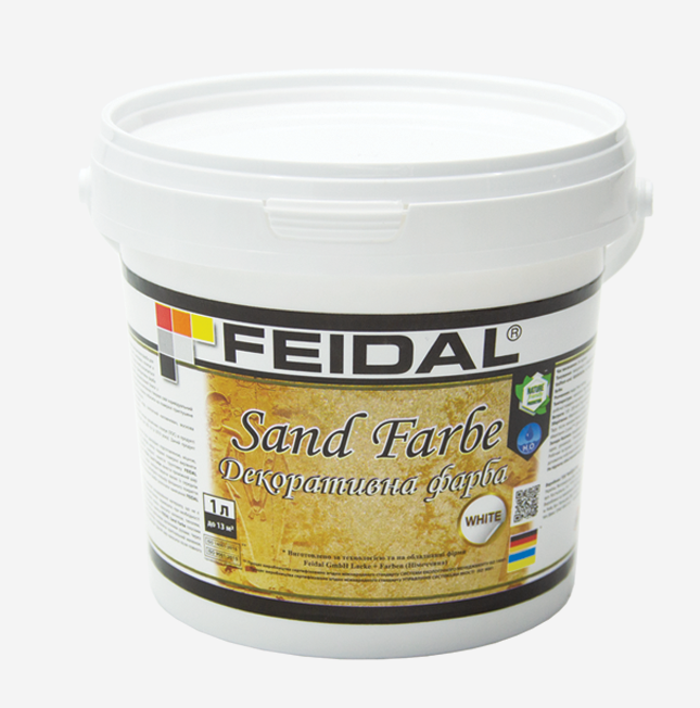 Фарба інтер'єрна декоративна Feidal Sand Farbe 1 л Білий