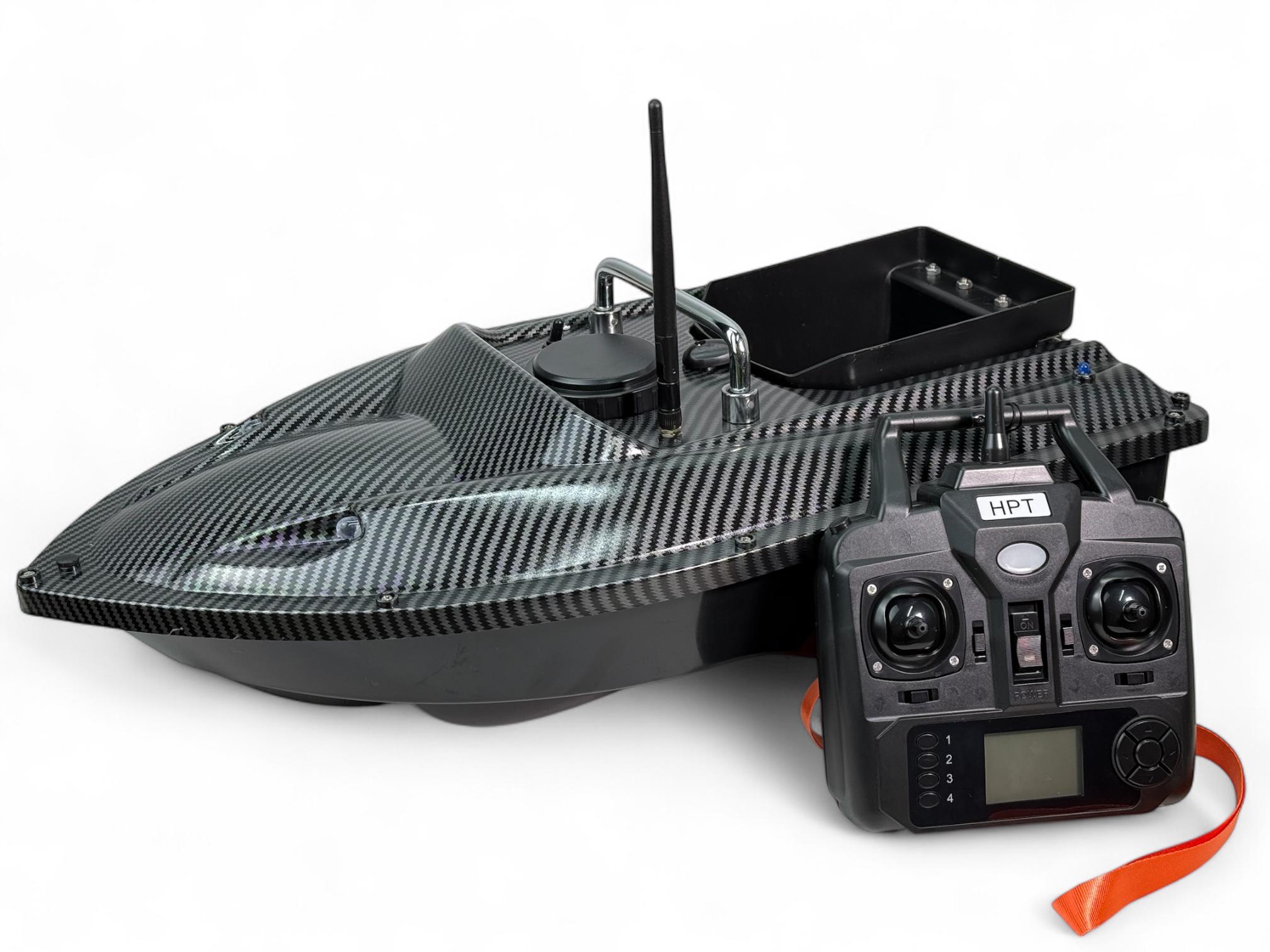 Карповый кораблик Flytec Carbon GPS на 16 точек/автопилот Карбон - фото 1