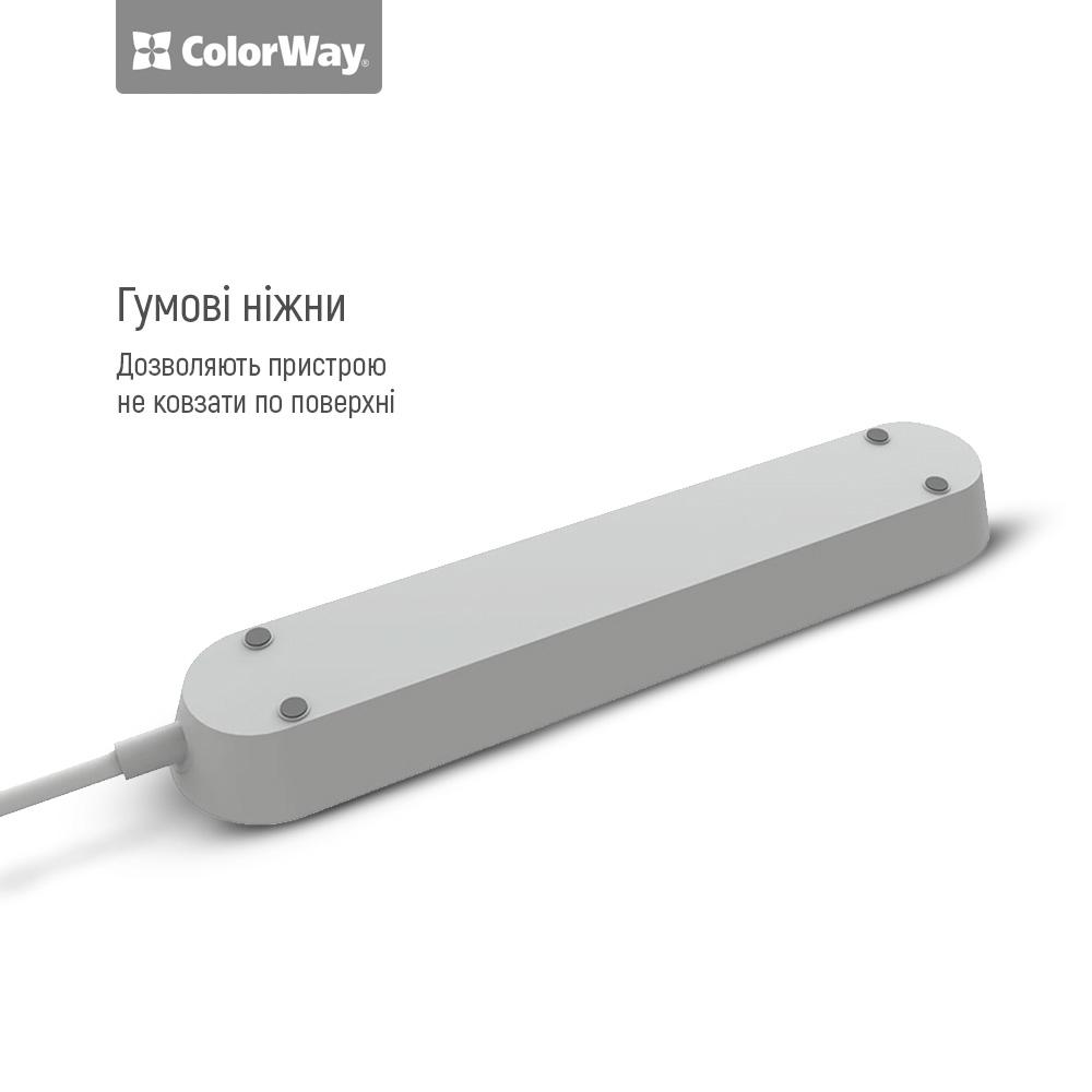 Удлинитель сетевой ColorWay 1,8 м 3 розетки + 3xUSB с выключателем (CW-CHU33B) - фото 7 Удлинитель сетевой ColorWay 1,8 м 3 розетки + 3xUSB с выключателем (CW-CHU33B) - фото 7