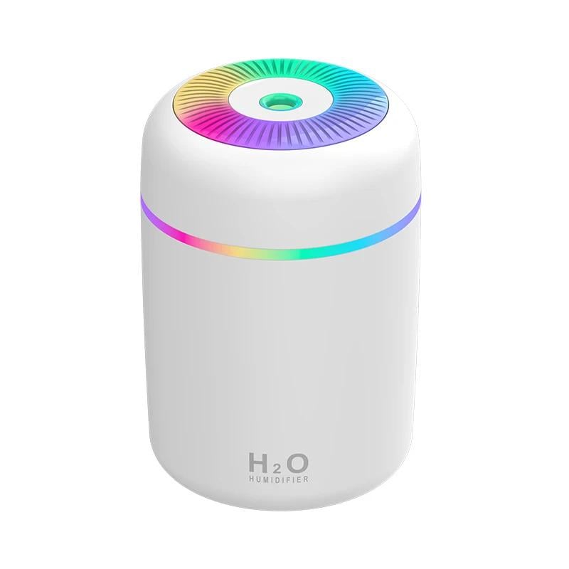 Увлажнитель воздуха H-02 с RGB подсветкой 300 мл Белый