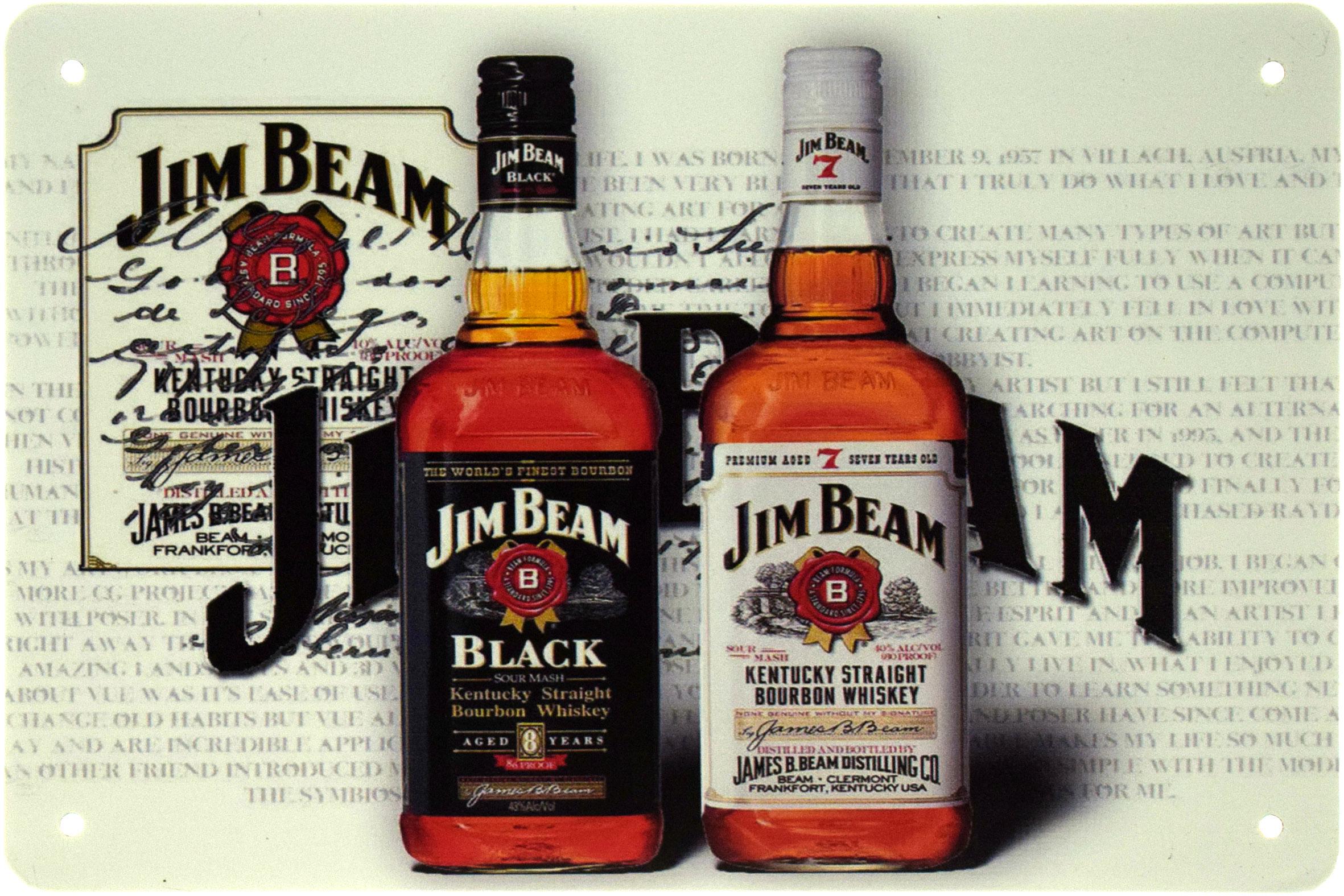 ᐉ Металлическая табличка Джим Бим/Jim Beam Black And White 20x30 см •  Купить в Киеве, Украине • Лучшая цена в Эпицентр