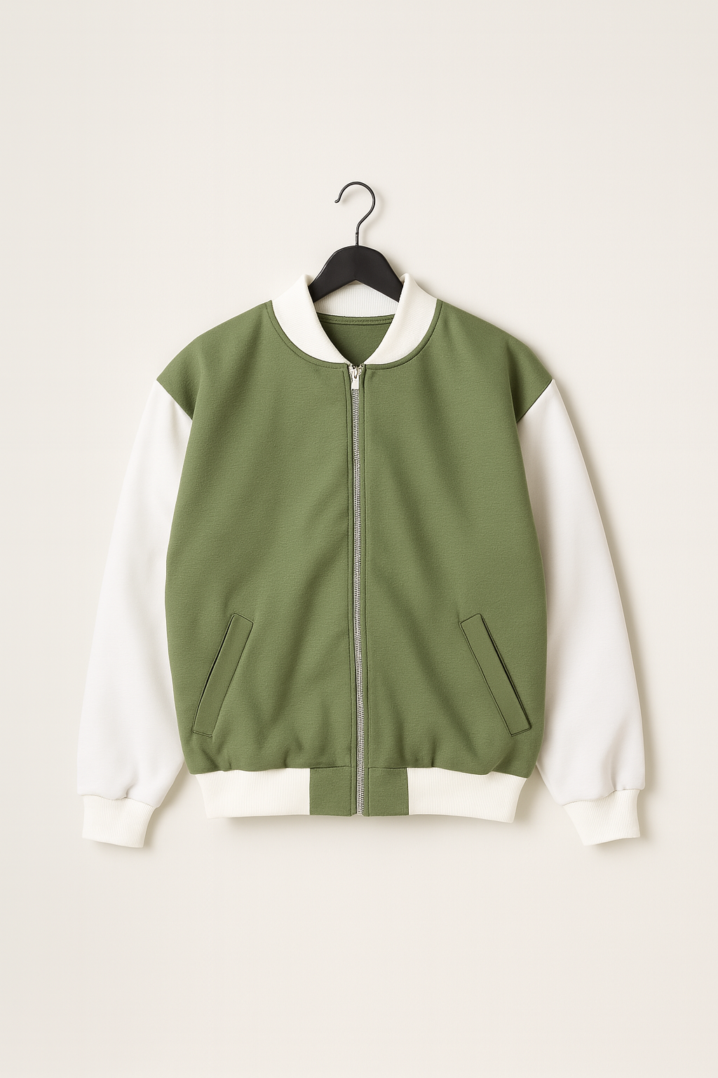 Бомбер чоловічий спортивний XL Хакі/Білий (31435182)