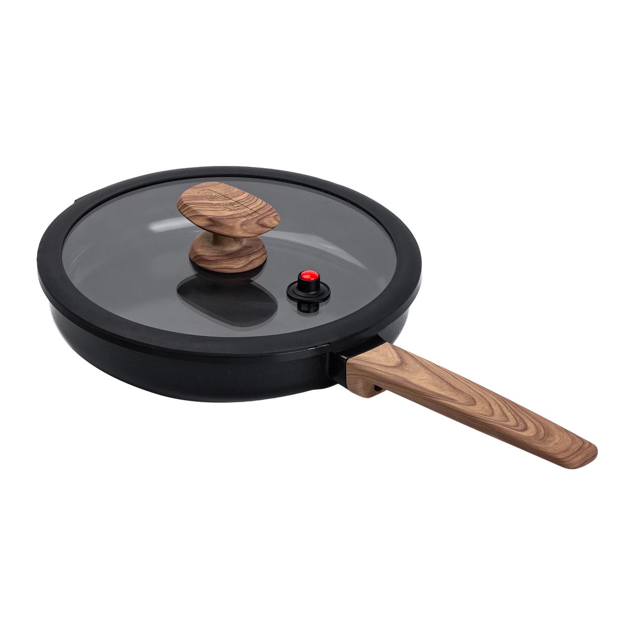 Сковорода алюмінієва MGC з керамічним покриттям антипригарним 2 л Ø 24 см Чорний - фото 5 Сковорода алюмінієва MGC з керамічним покриттям антипригарним 2 л Ø 24 см Чорний - фото 5