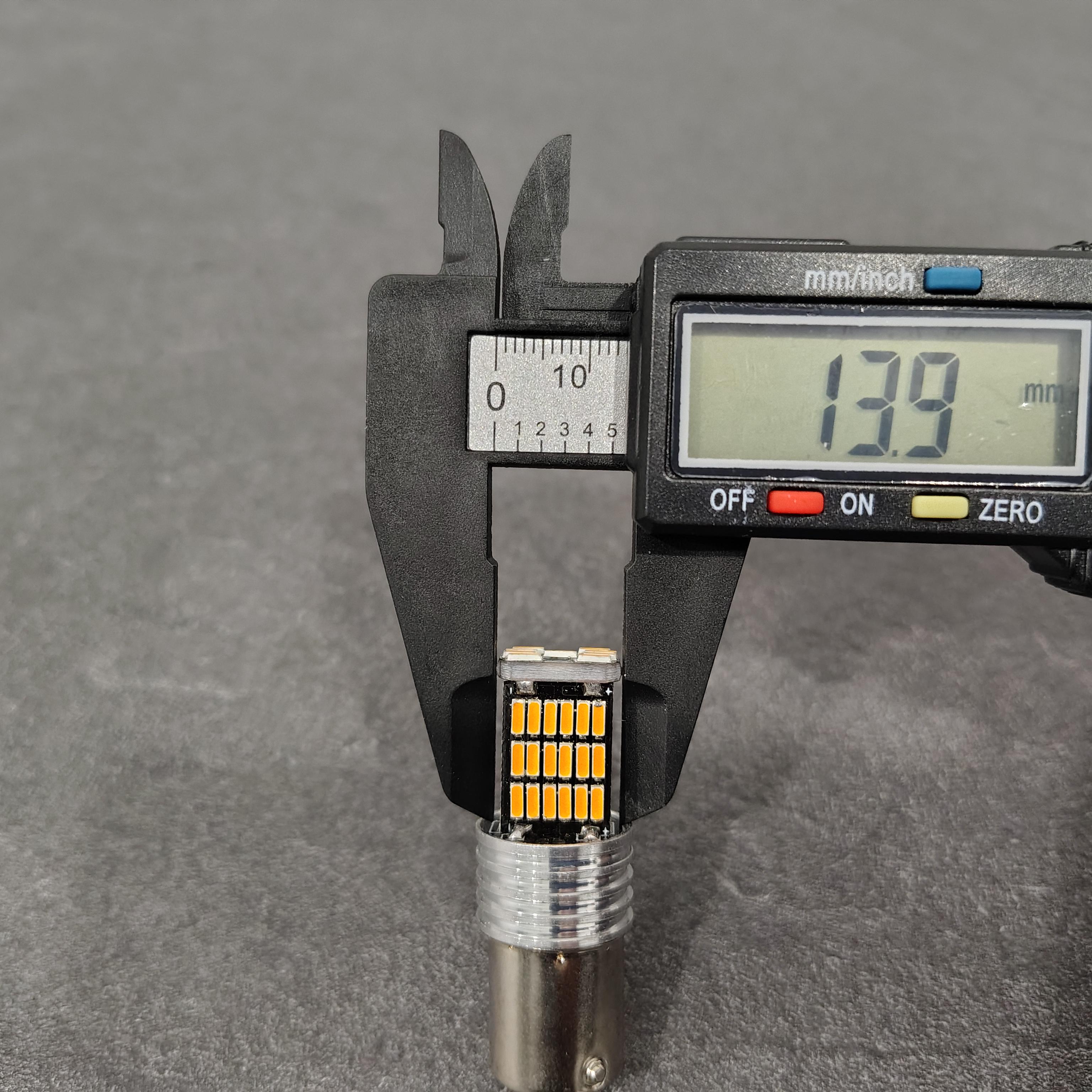 Автолампа BAU15s 1156 PY21W 45SMD 4014 12V 24V LED Желтый (573STORE3) - фото 7