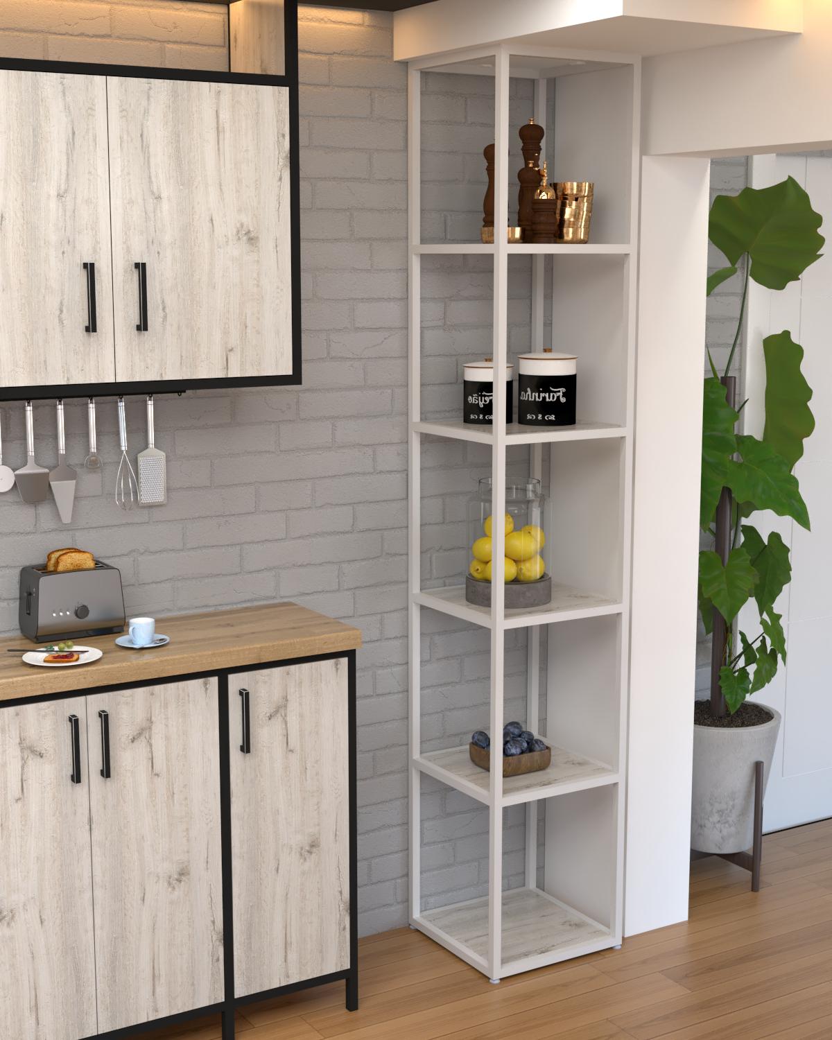 Стеллаж-этажерка EcoLoft Альвора DSP-1447W-2 в стиле лофт (33828273) Стеллаж-этажерка EcoLoft Альвора DSP-1447W-2 в стиле лофт (33828273)