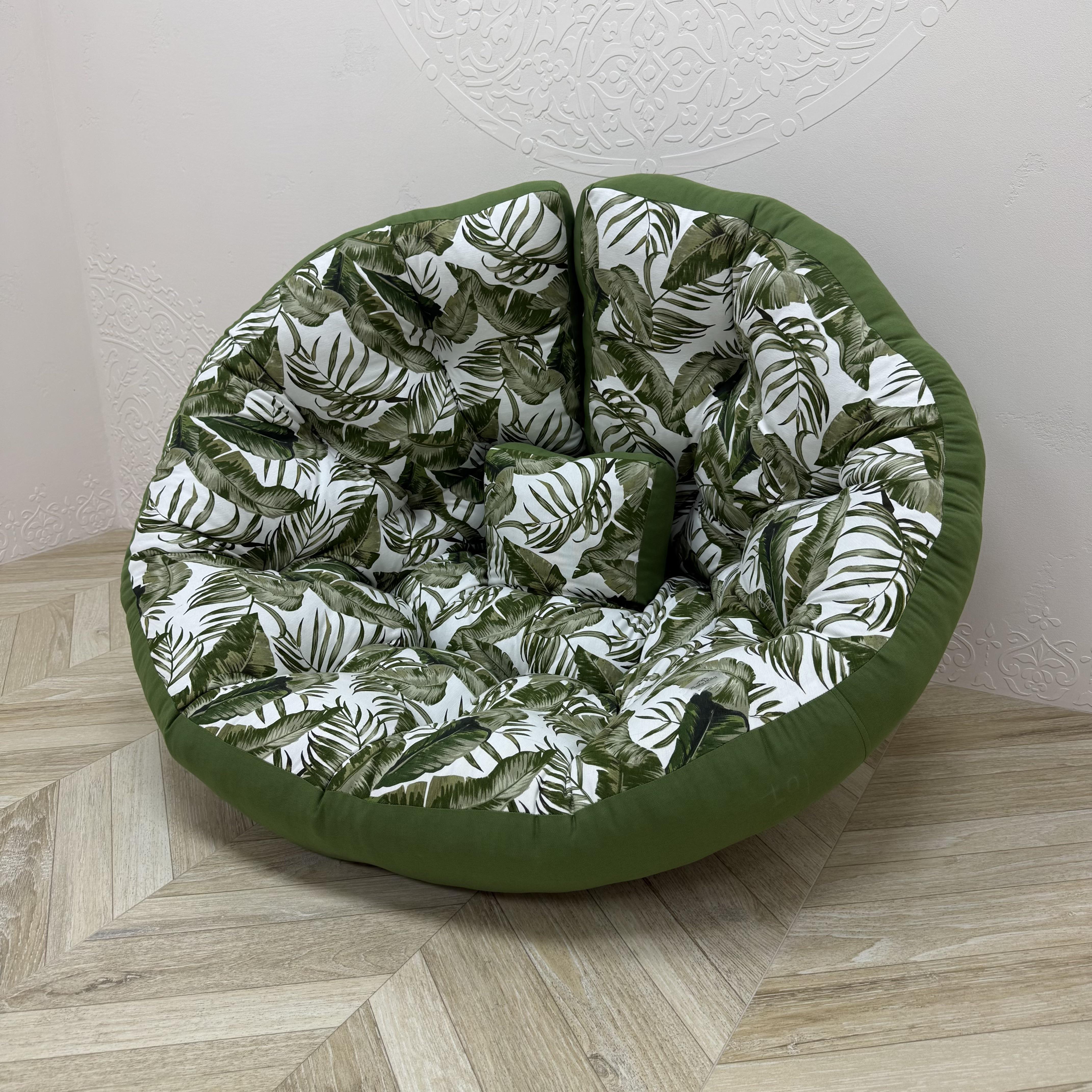 Бескаркасное кресло-матрас трансформер Comfort Home Tropic панама 160х80 см