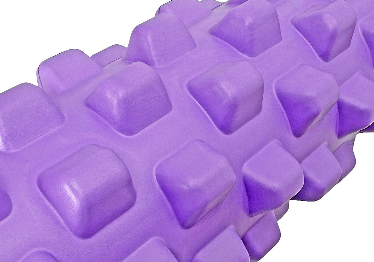Массажный ролик EasyFit Grid Roller PRO 33 см Фиолетовый (EF-2015-V) - фото 3