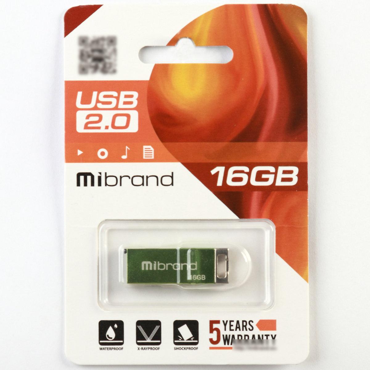 Флеш-накопичувач для ноутбука Flash Mibrand USB 2.0 Chameleon 16Gb Light green (MI2.0/CH16U6LG) - фото 2