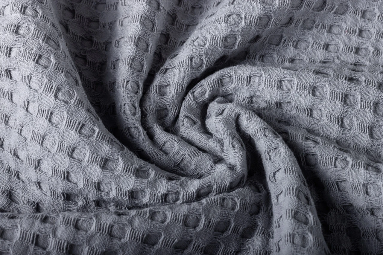 Плед вафельный HYGG семейный 230х250 см Светло-серый (311194) - фото 4