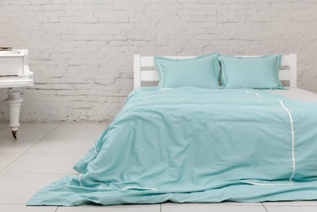 Комплект постільної білизни White Dream двоспальний з сатину Premium 180x200 см Бірюзовий (26962046)