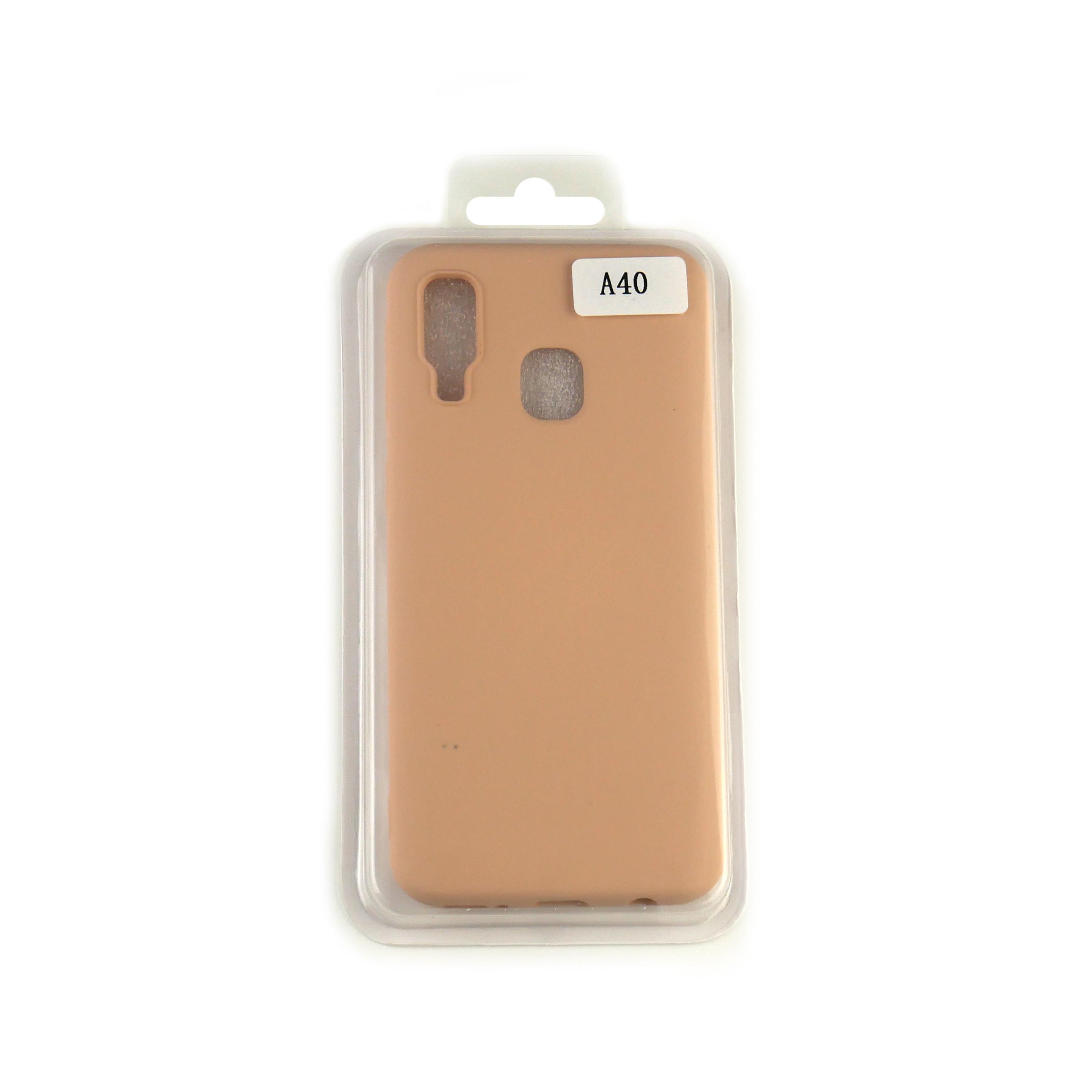 Чехол Silicone Case Full Cover Samsung A40 Розовое Золото