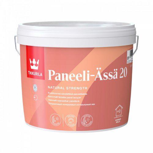 Лак для дерева TIKKURILA Paneeli-Ässä 20 полуматовый база EP для тонирования и обработки различных деревянных поверхностей 0,9 л (1819404760)