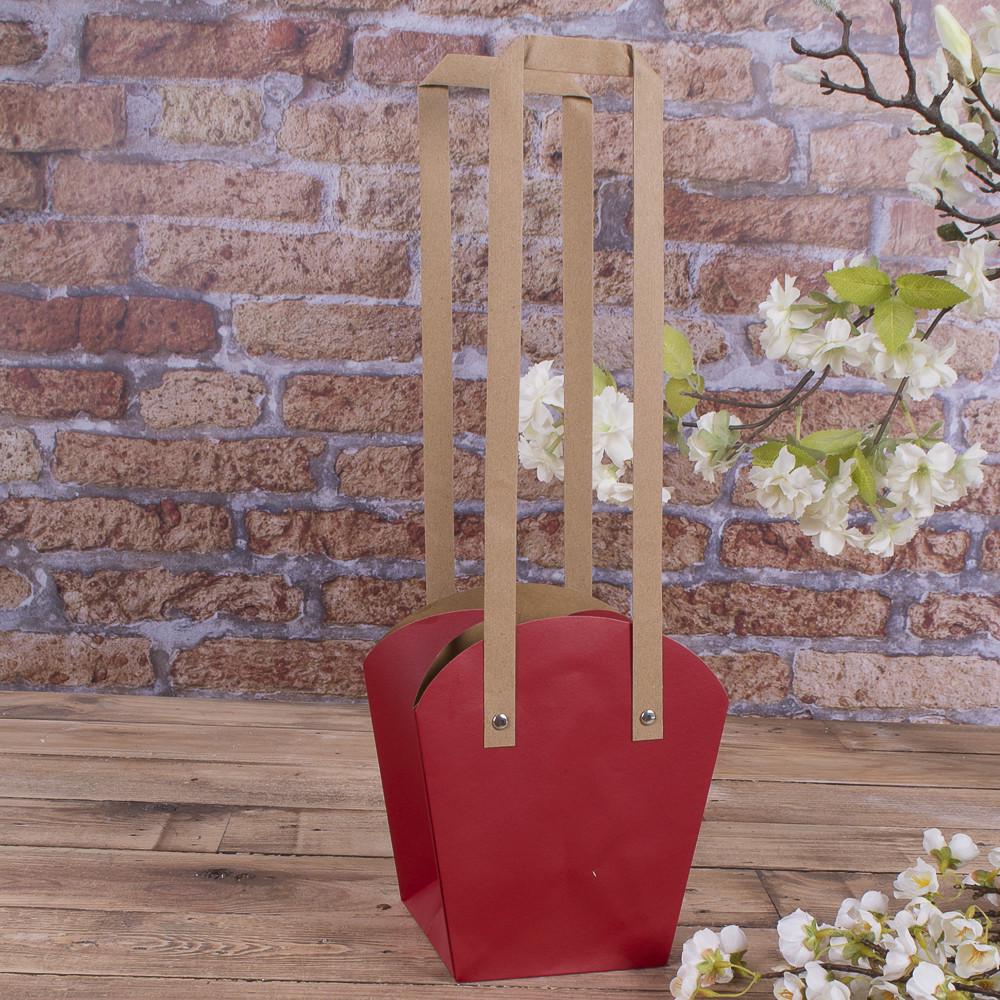 Пакет под цветы трапеция большой Красный (2912-2)