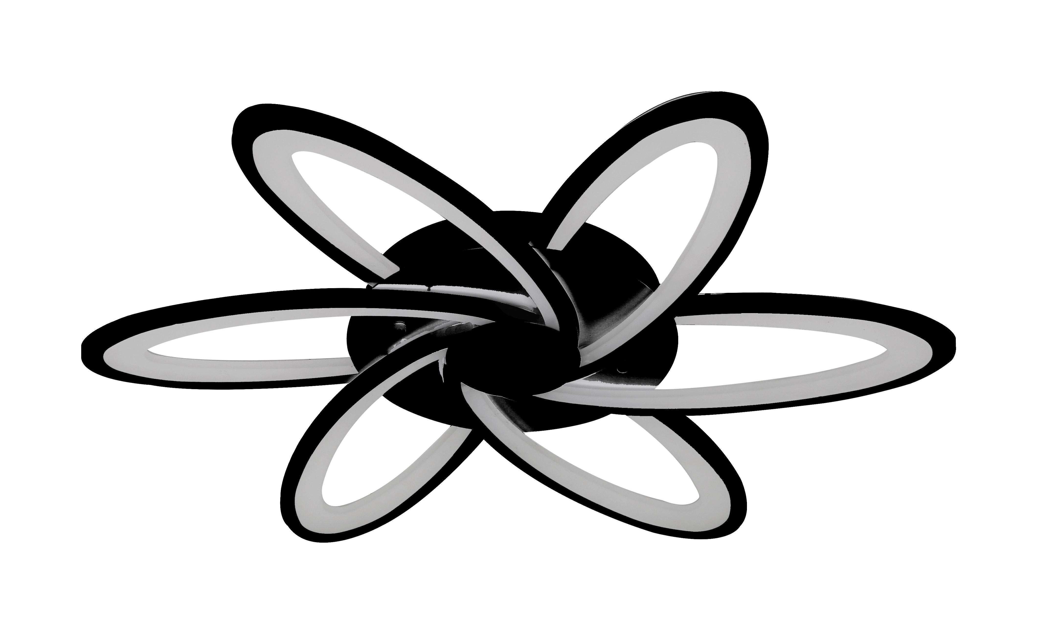 Люстра светодиодная Sirius 6236-6 BK 104W акриловая