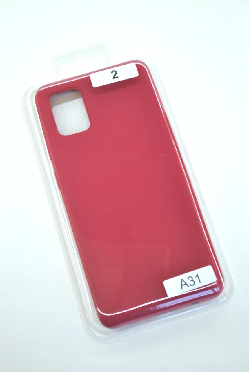 Чехол для телефона Samsung A31/A315 Silicone FULL №2 Rose red (4you)