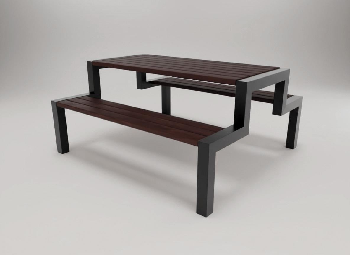 Комплект садовой мебели Tobi Sho Комбо Дуо стол/скамейки 130 см Орех (komd130hh)