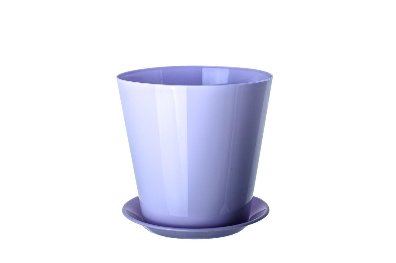 Горщик для квітів Form-Plastic Вулкано круглий 3,5 л 19х19 см Лілова-пастель