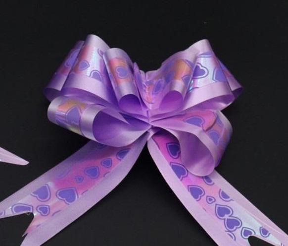 Бант подарочный затяжной декорированый 13х7 см Сиреневый (1125239296)