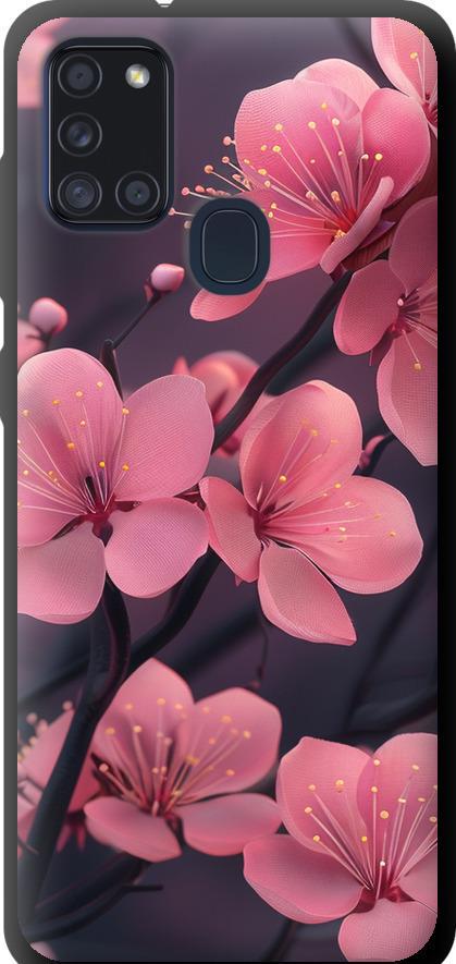 Чехол на Samsung Galaxy A21s A217F Пурпурная сакура (6075b-1943-42517)