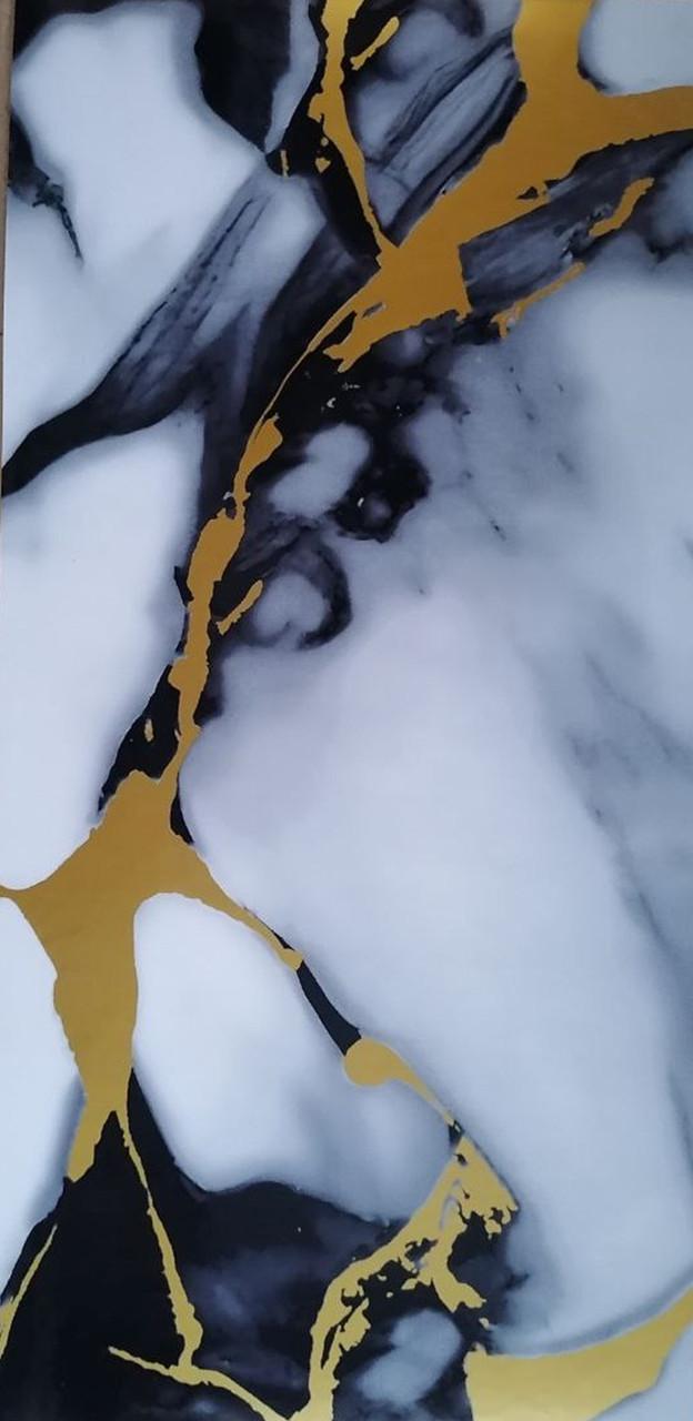 Панель самоклеюча глянцева РЕТ під колір структури 600х300х2,5 мм Пастельний надсвітлий лляний білий (VN3-111) - фото 2