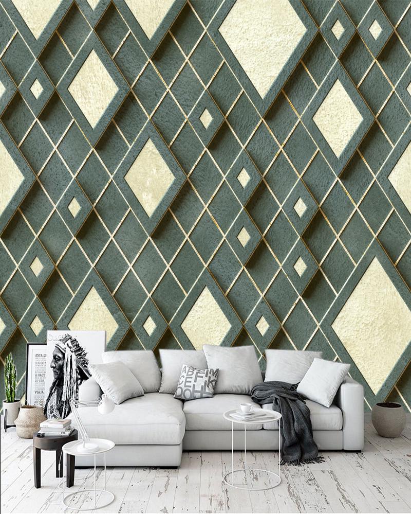 Фотообои флизелиновые абстракция для спальни/зала/кухни Ромбы