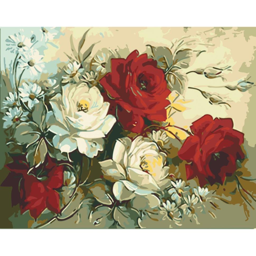 Картина за номерами ART CRAFT без підрамника Помпезні троянди  13031-ACNF 40x50 см (RLT32561)