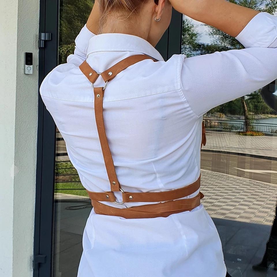 Портупея кожанная для девушки Коричневый - фото 4 Портупея кожанная для девушки Коричневый - фото 4