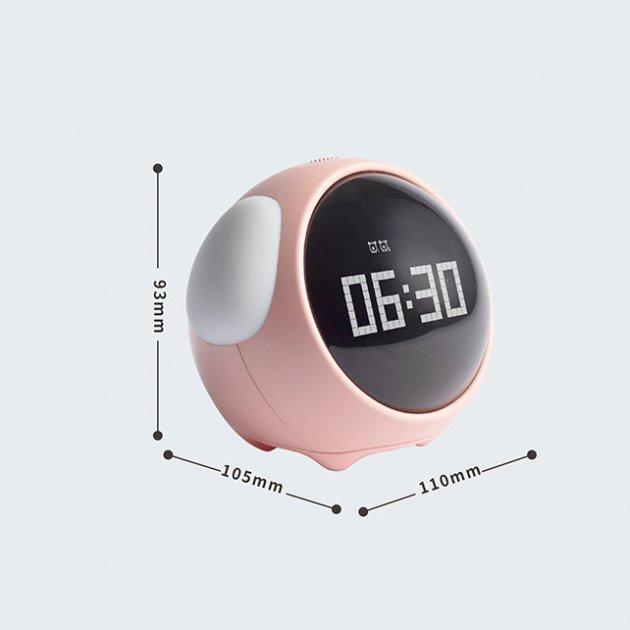 Будильник із нічником Emoji Alarm Clock Pink - фото 5